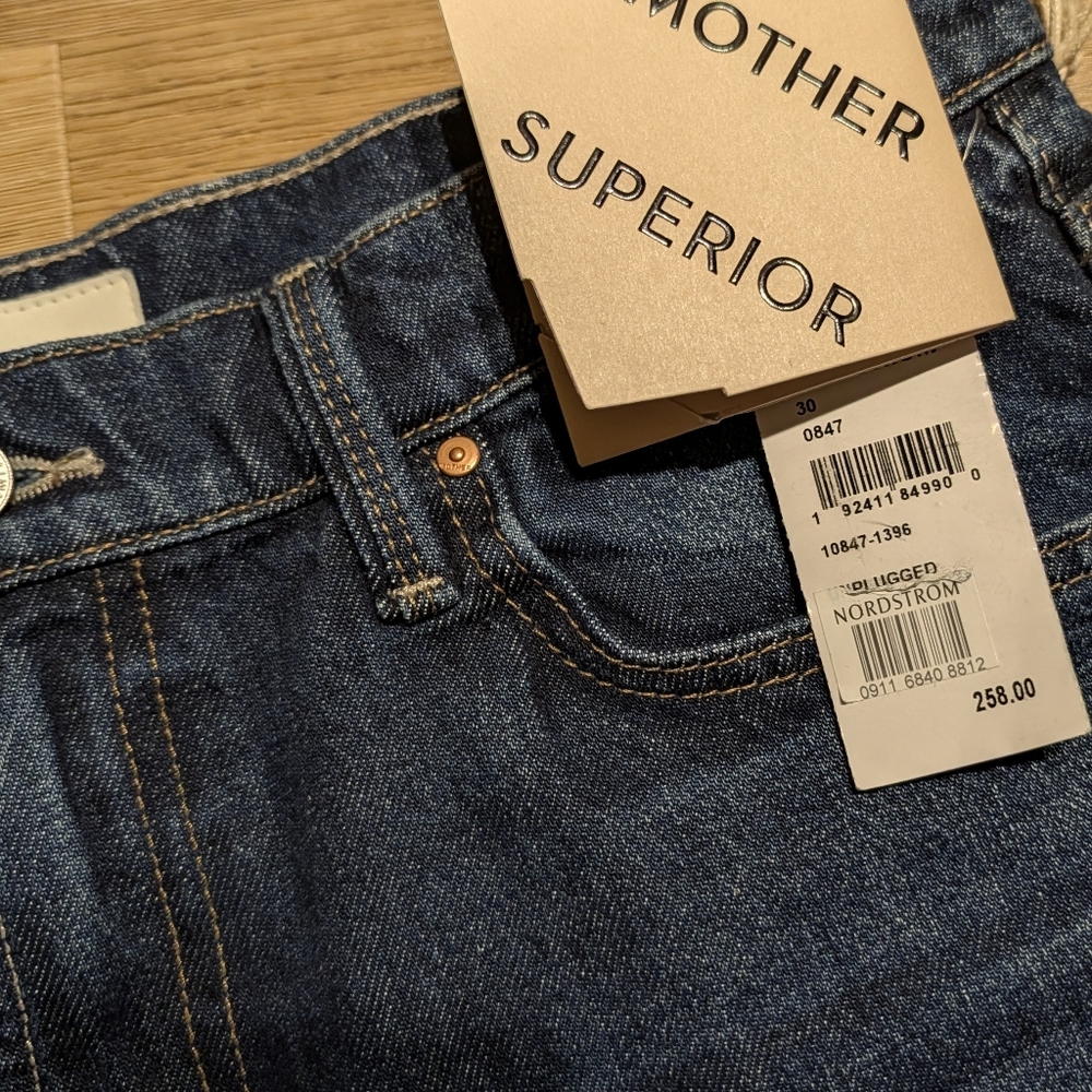 MOTHER SUPERIOR Rambler Zip Sneak sz 30 in Unplugged, a Dark Blue w/ Clean Hems - Picture 5 of 15